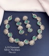 Silver And Rose Gold AD Diamond Necklace 4 Catalog
